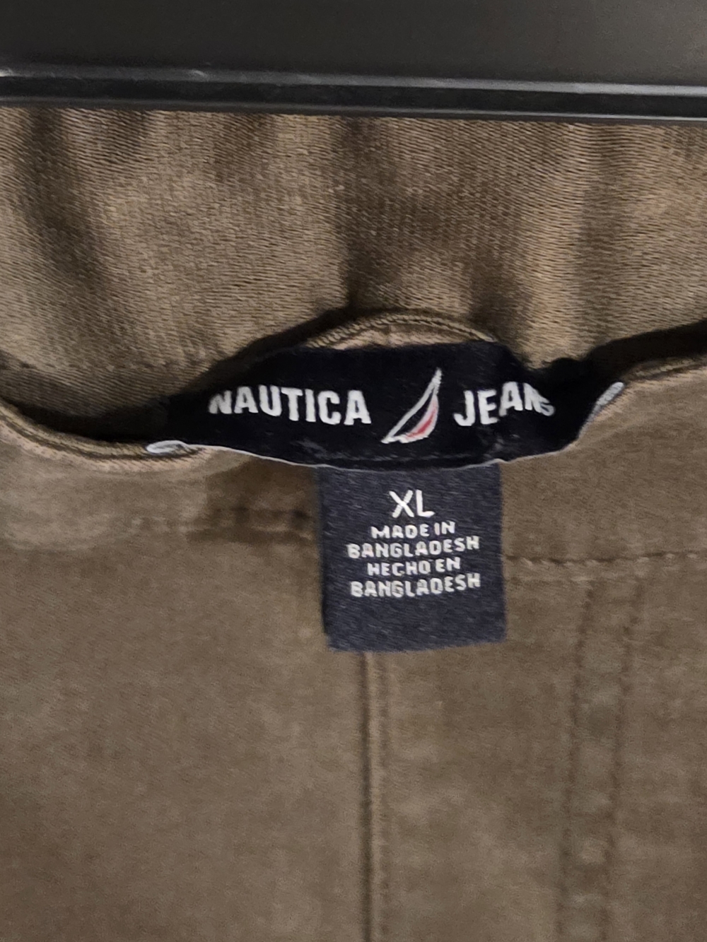 Nautica Olive Brown Cotton Bermuda Shorts - Picture 2 of 3
